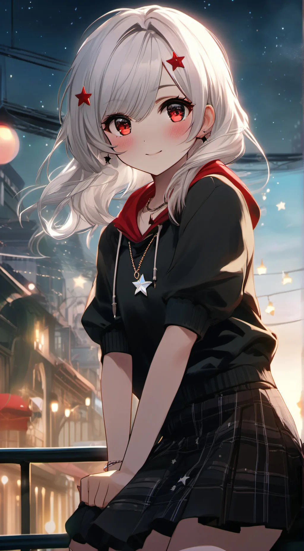 ai character: snow background