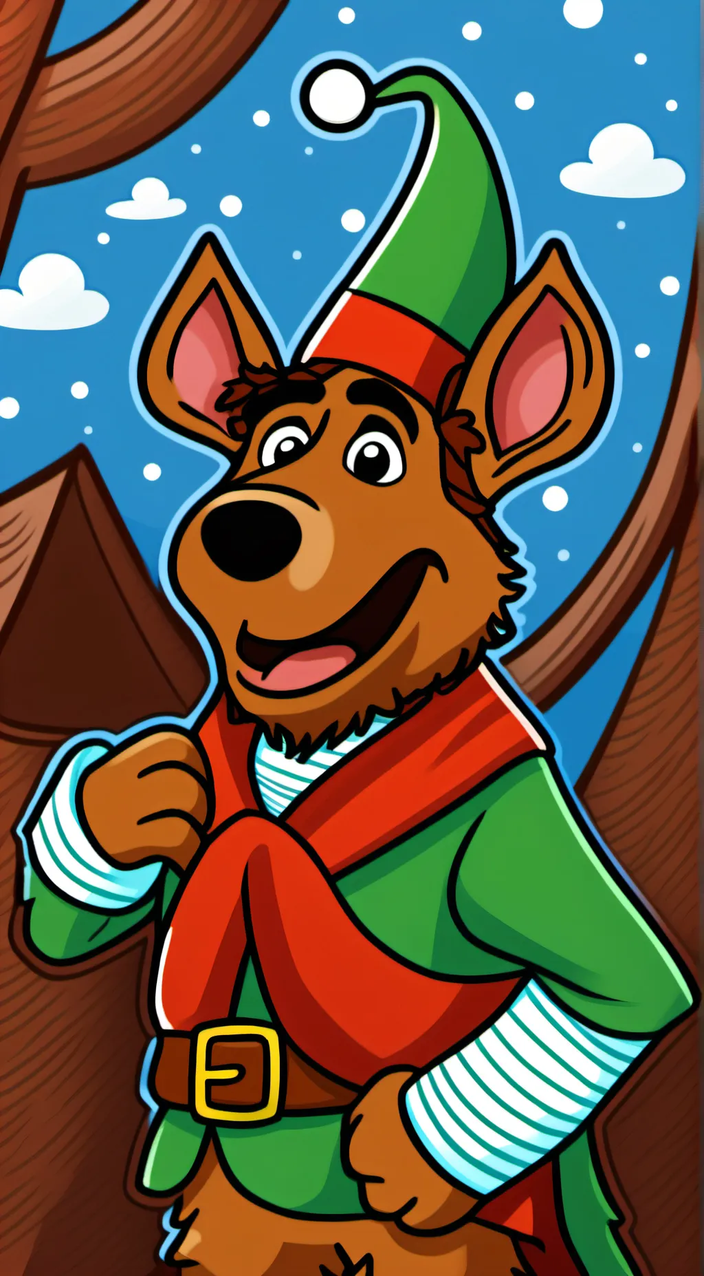 ai character: alf as an elf background
