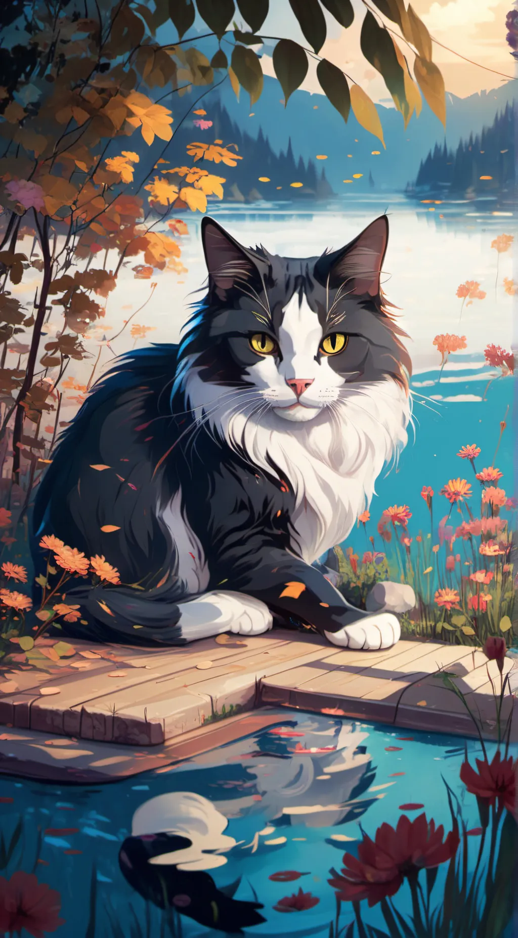 ai character: fluffy  background