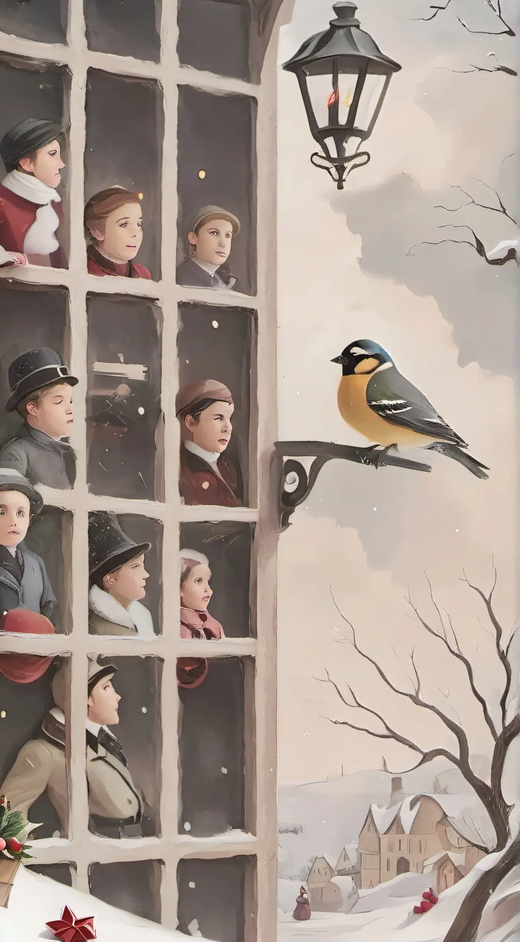 ai character: Mary Christmas 🎄 background