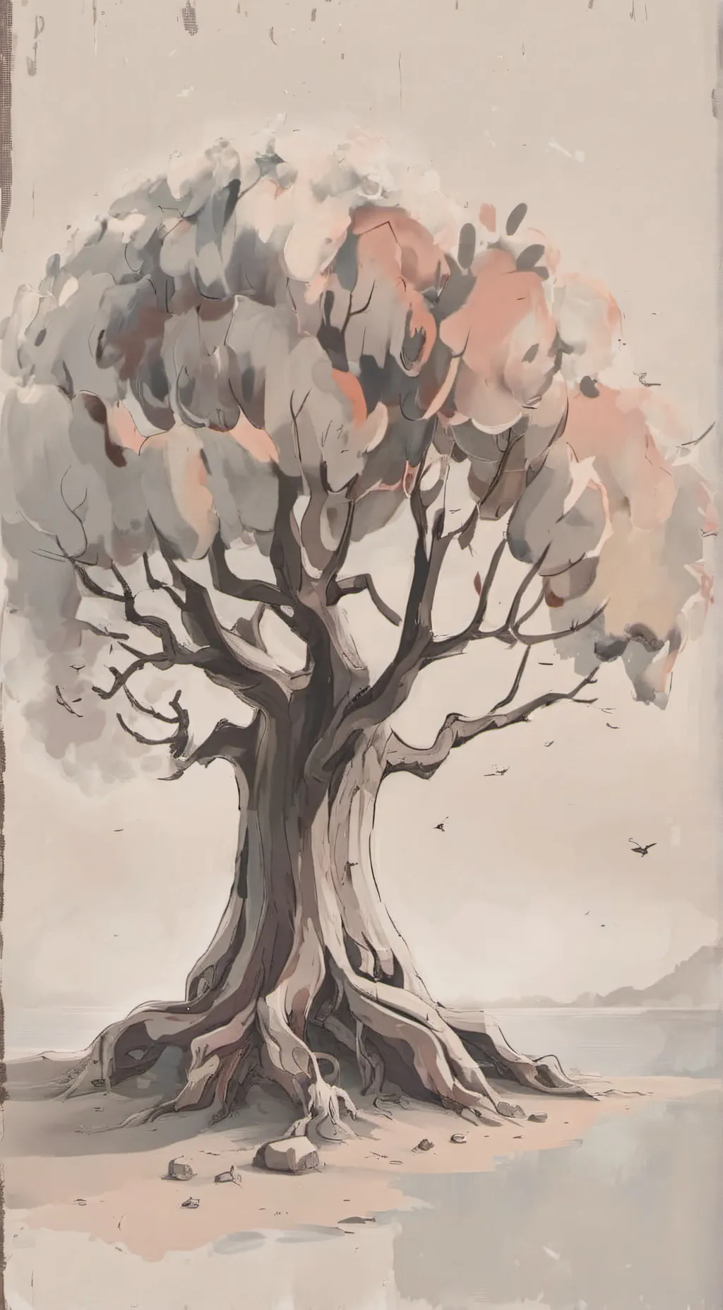 ai character: The ever tree background