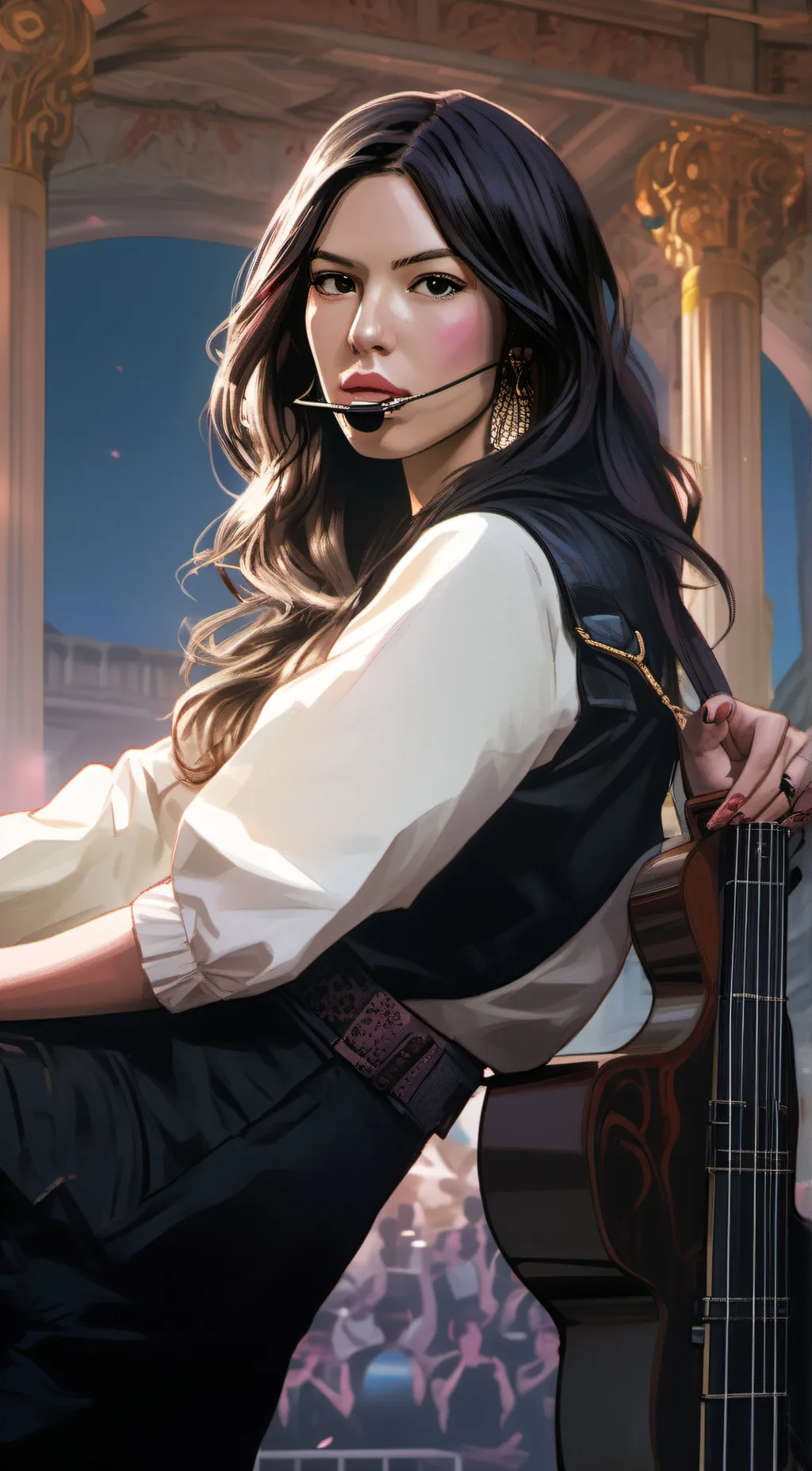 ai character: Olivia Rodrigo background