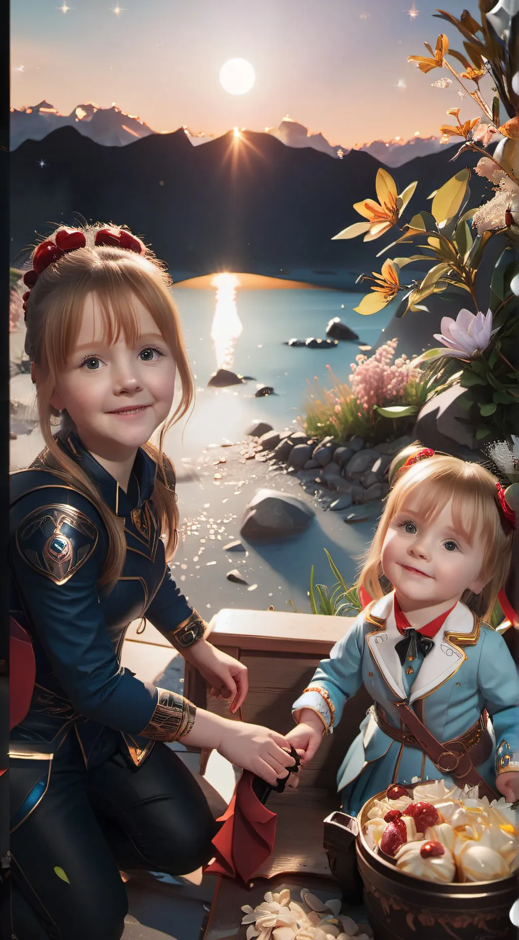 ai character: me and sophia  background