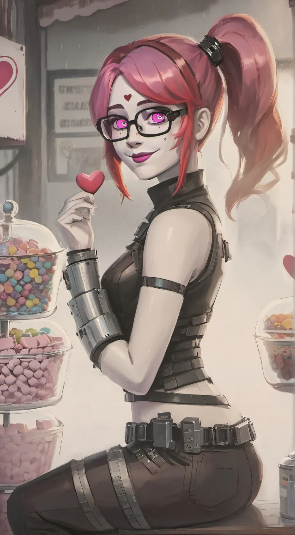 ai character: Shortcake Cream background