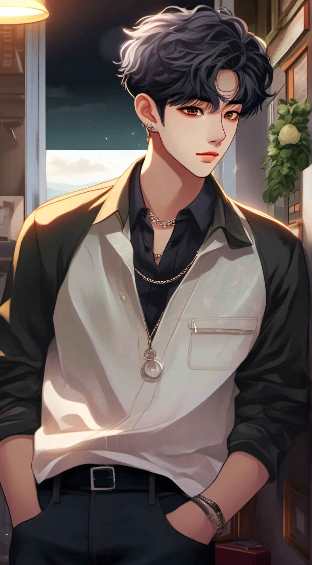 ai character: Seungmin  background