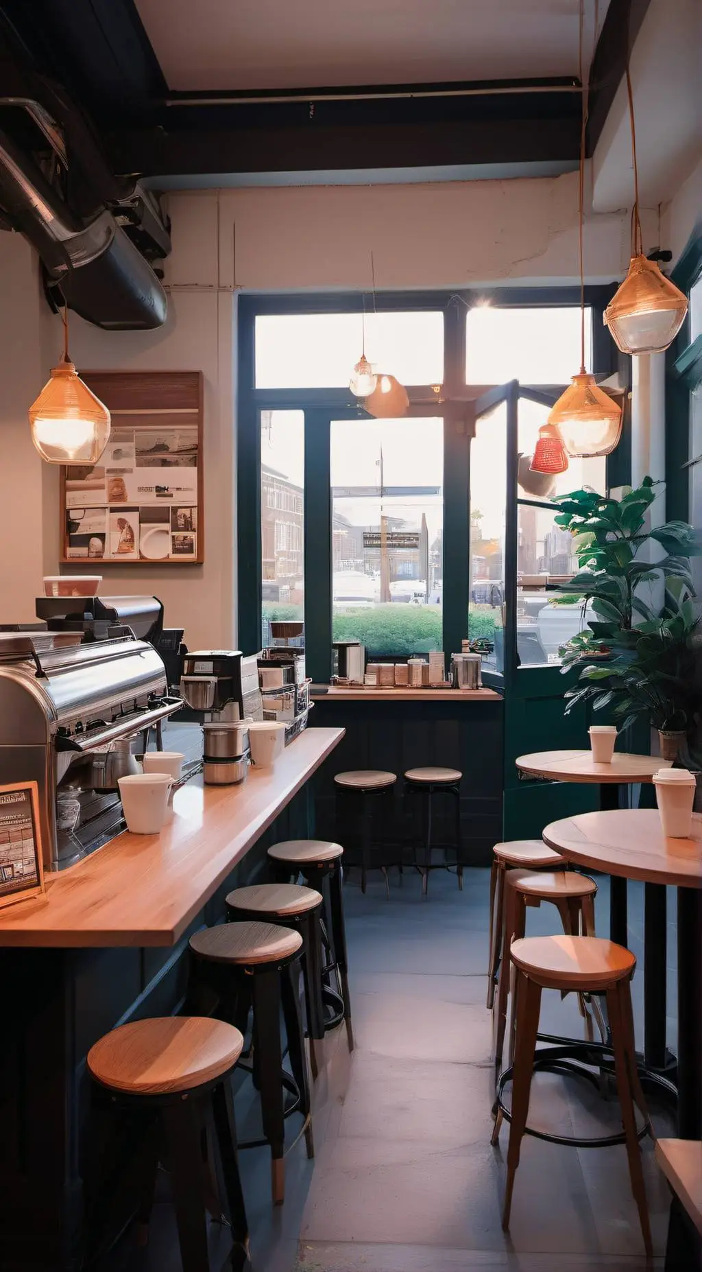 ai character: cafe background