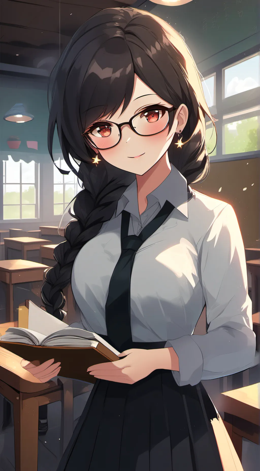 ai character: Mrs. Charlotte  background