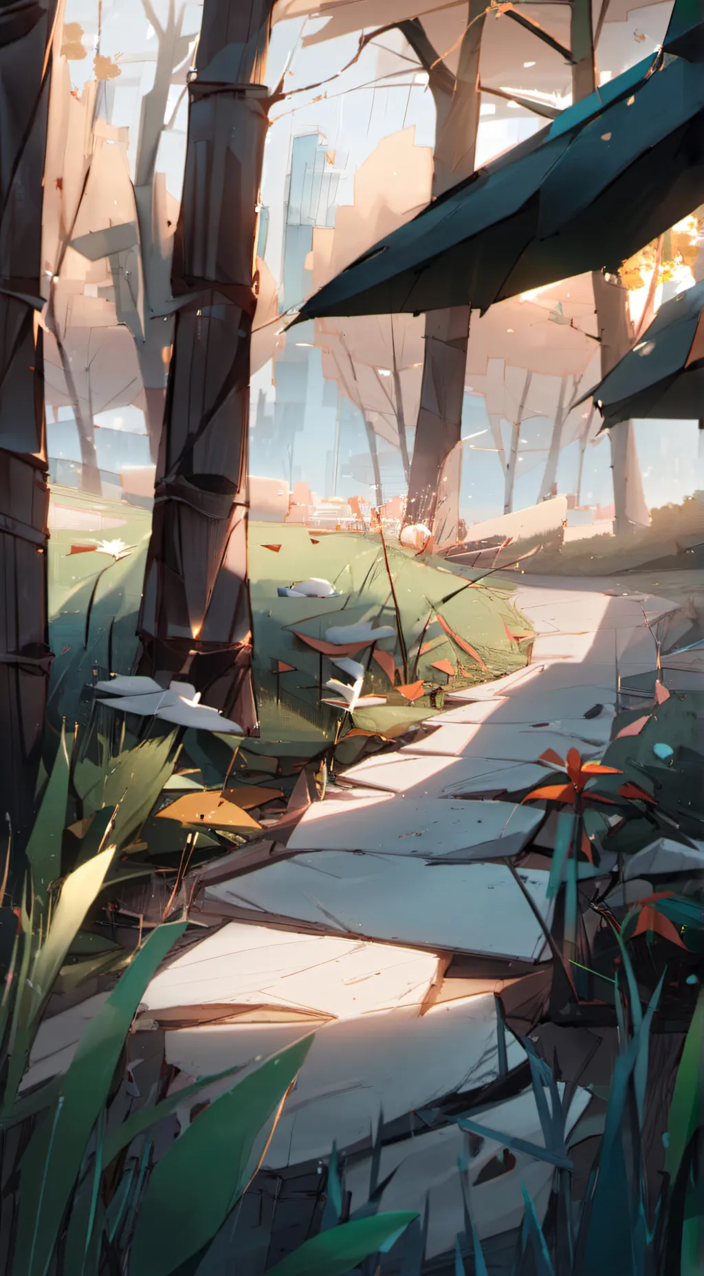 ai character: the forest background