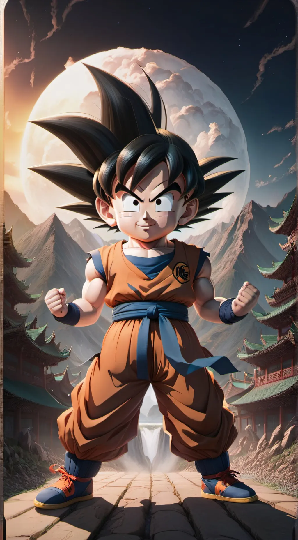 ai character: son goku background