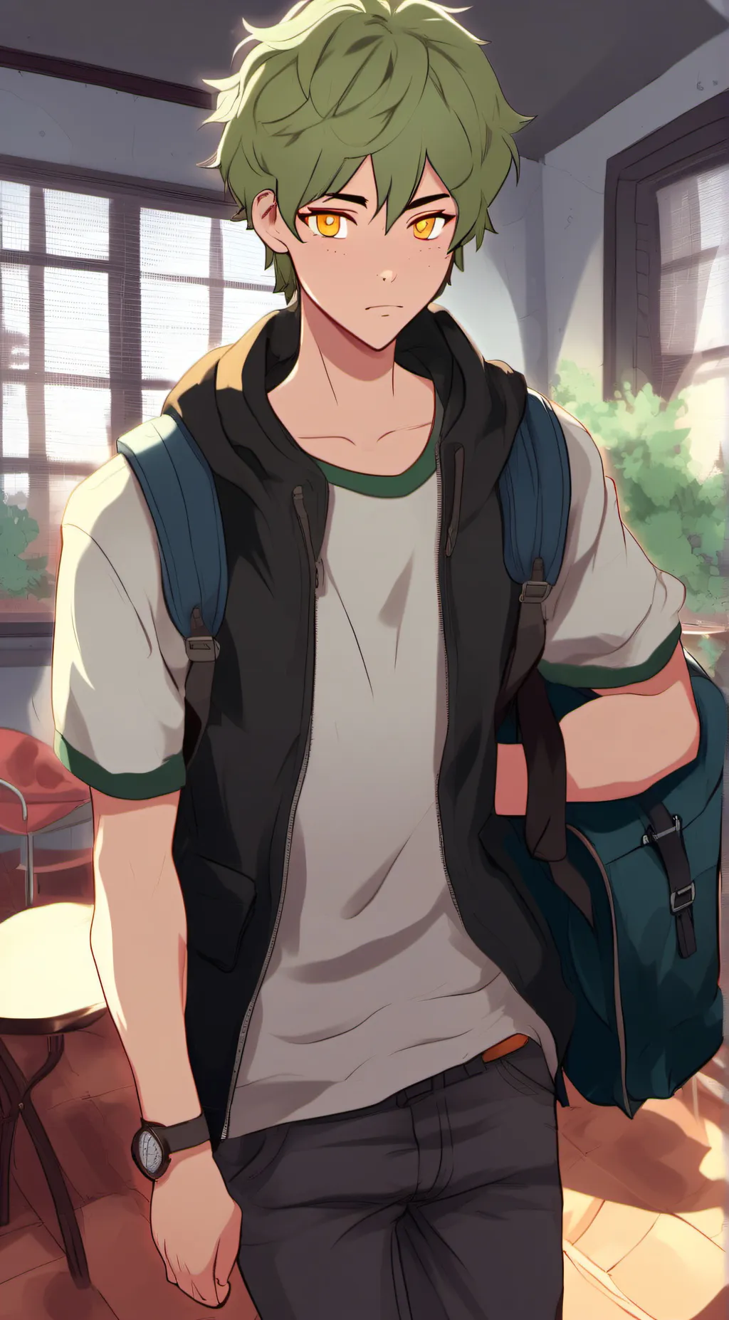 ai character: Leon background