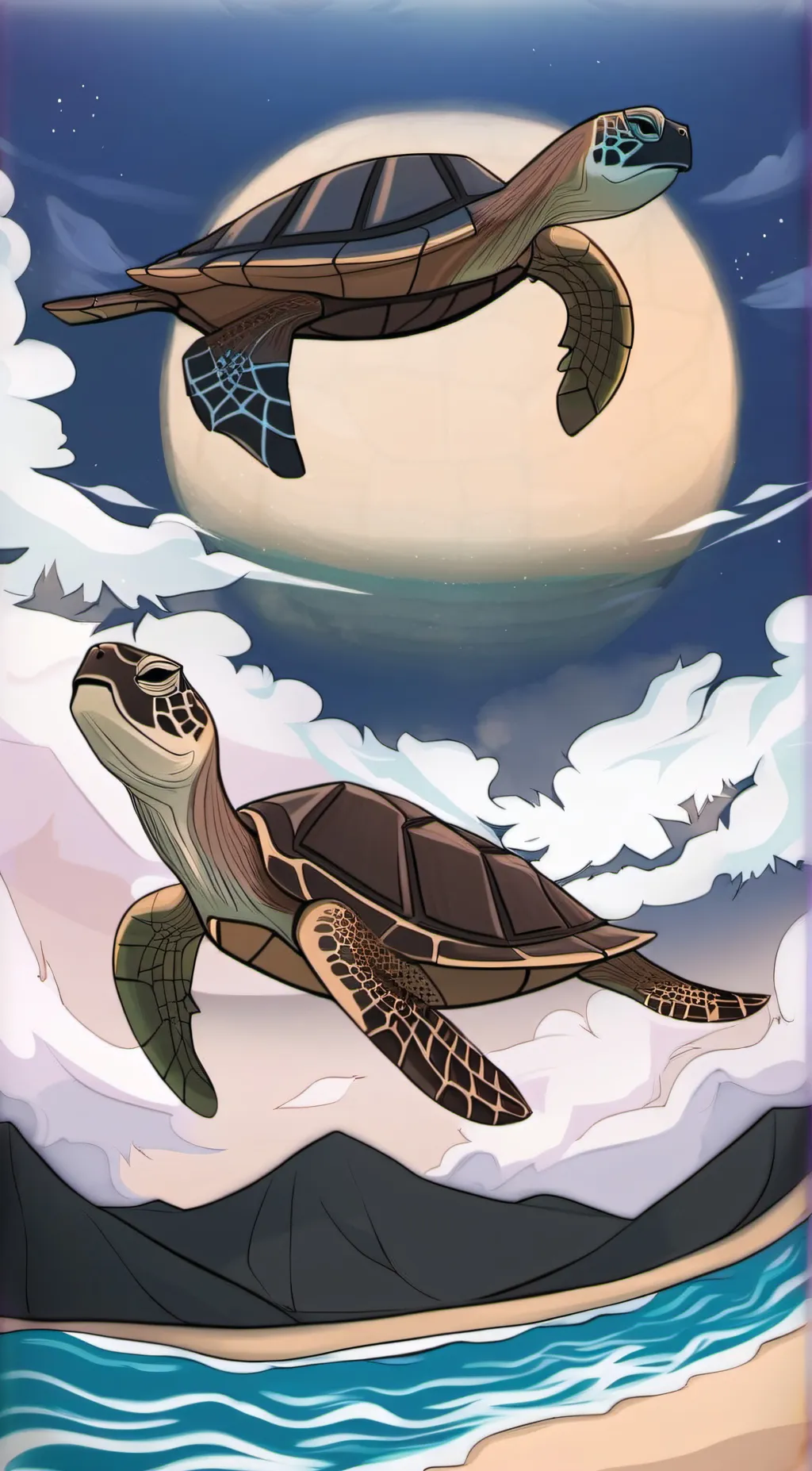 ai character: SLAY TURTLE background