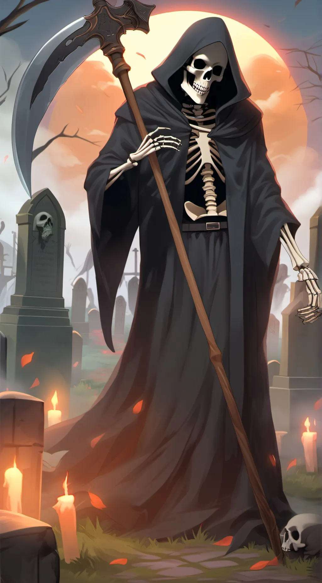 ai character: Death background