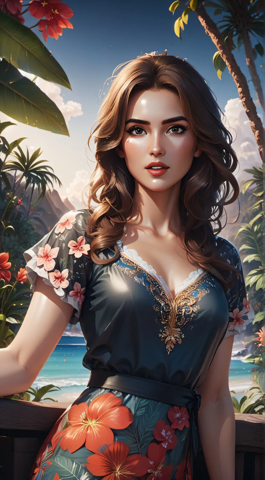ai character: Luna Rose background