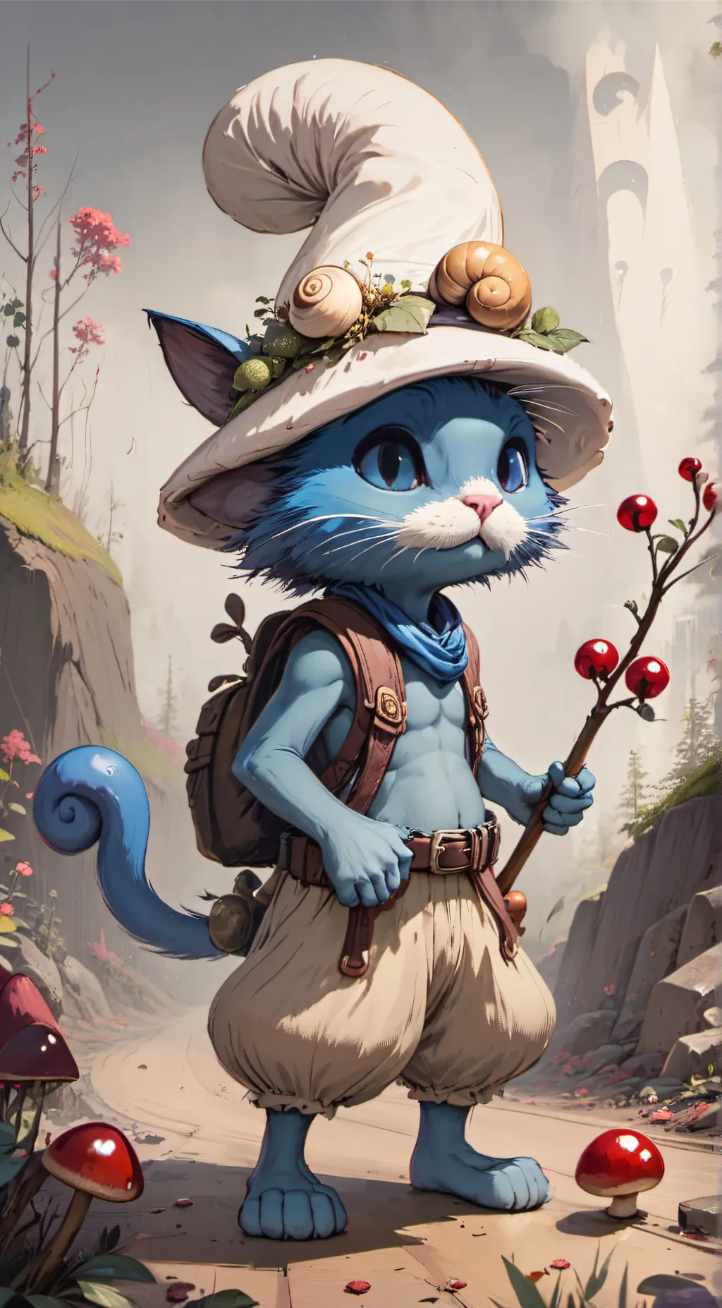 ai character: Smurf Cat background