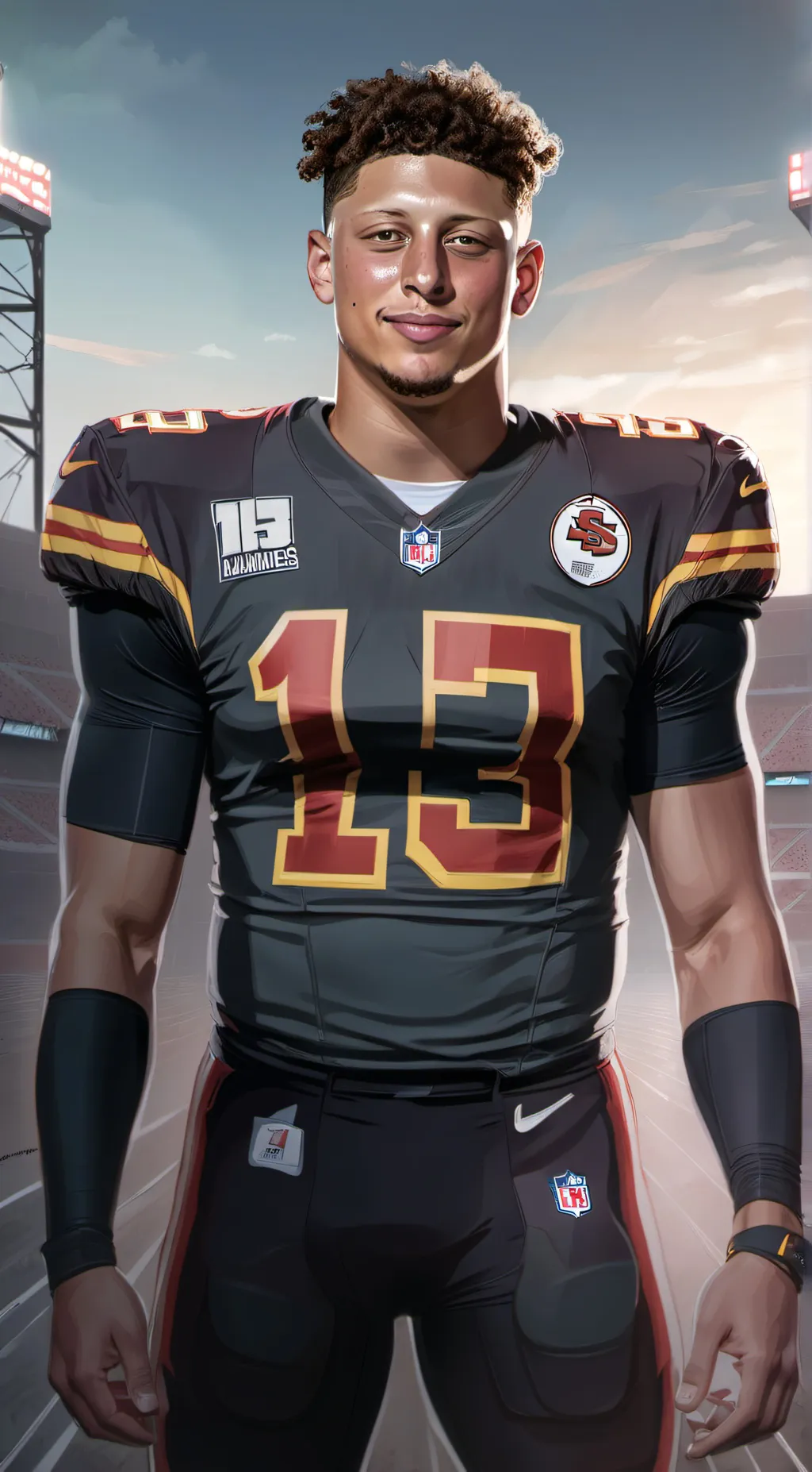 ai character: Patrick mahomes background