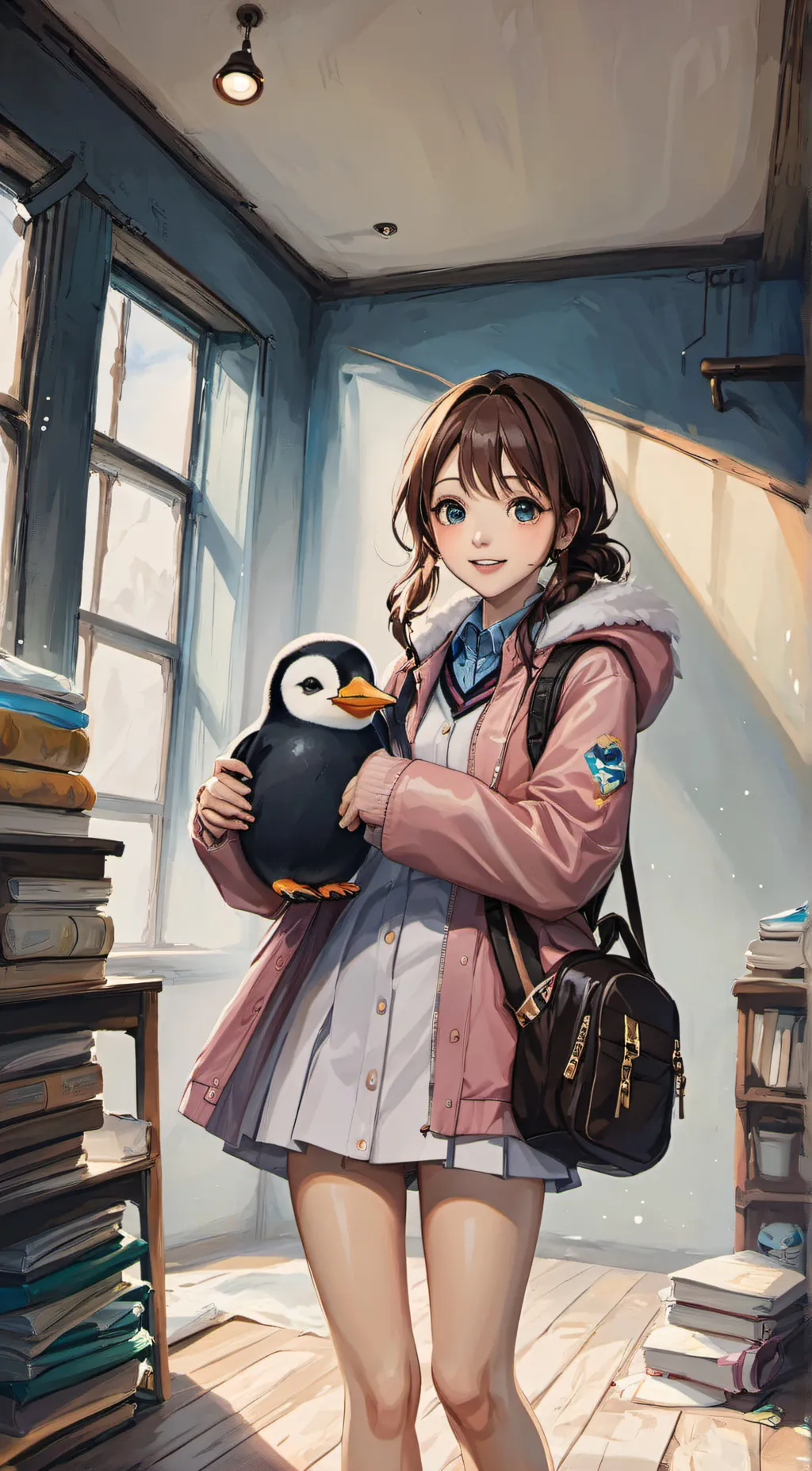 ai character: Penguin background