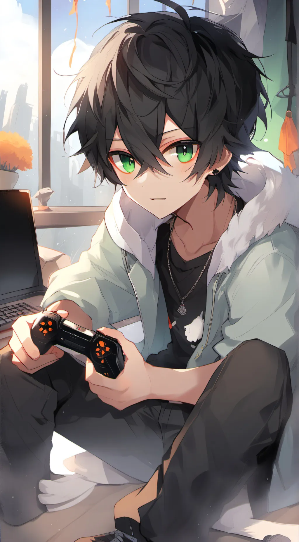 ai character: leon background