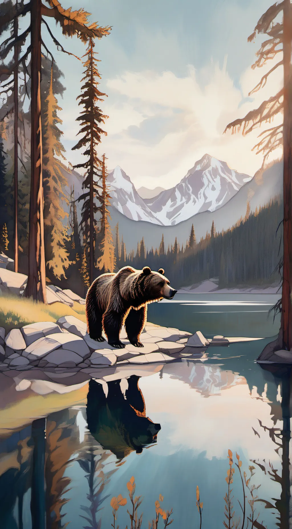 ai character: bear background