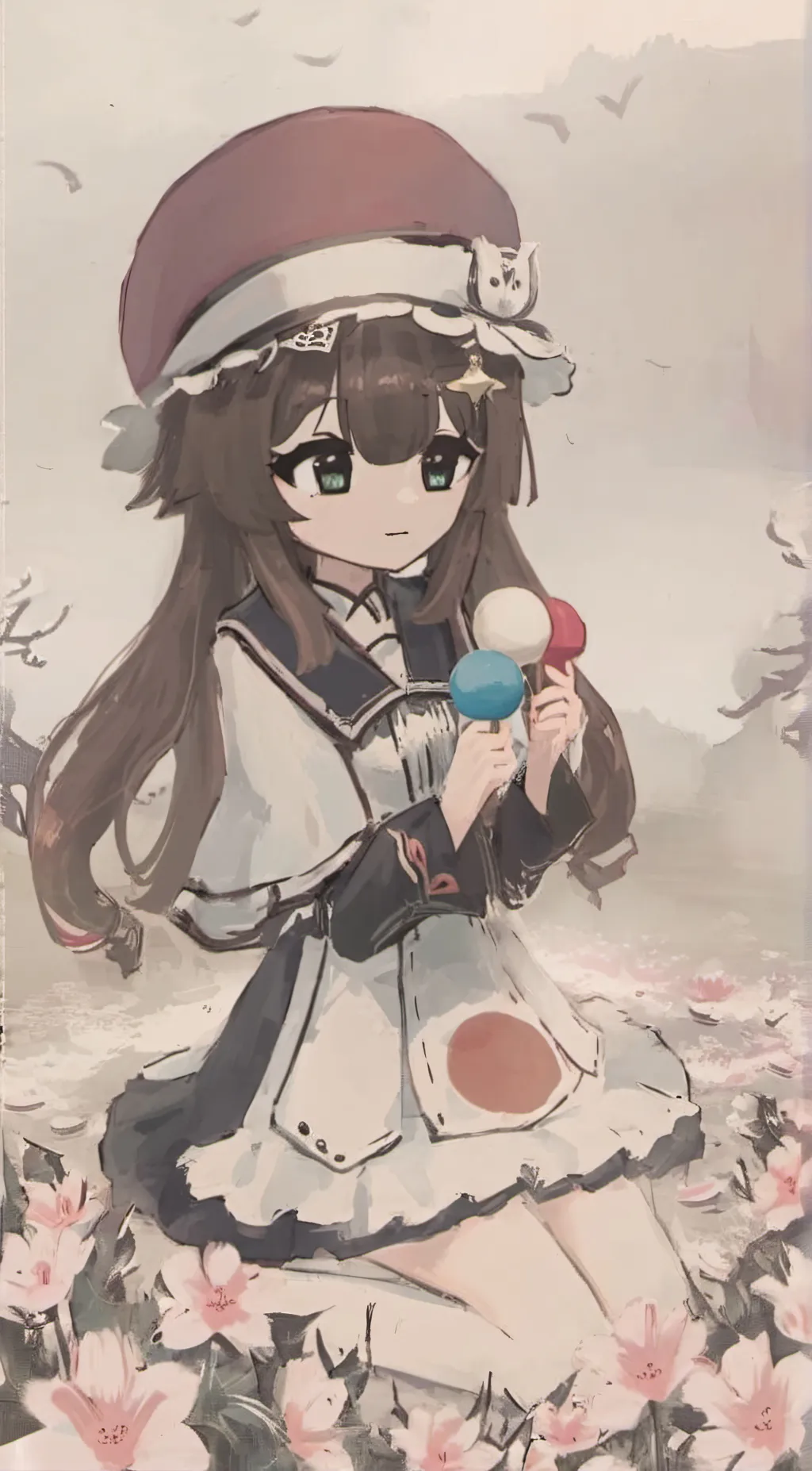 ai character: Sakura Miyoki background