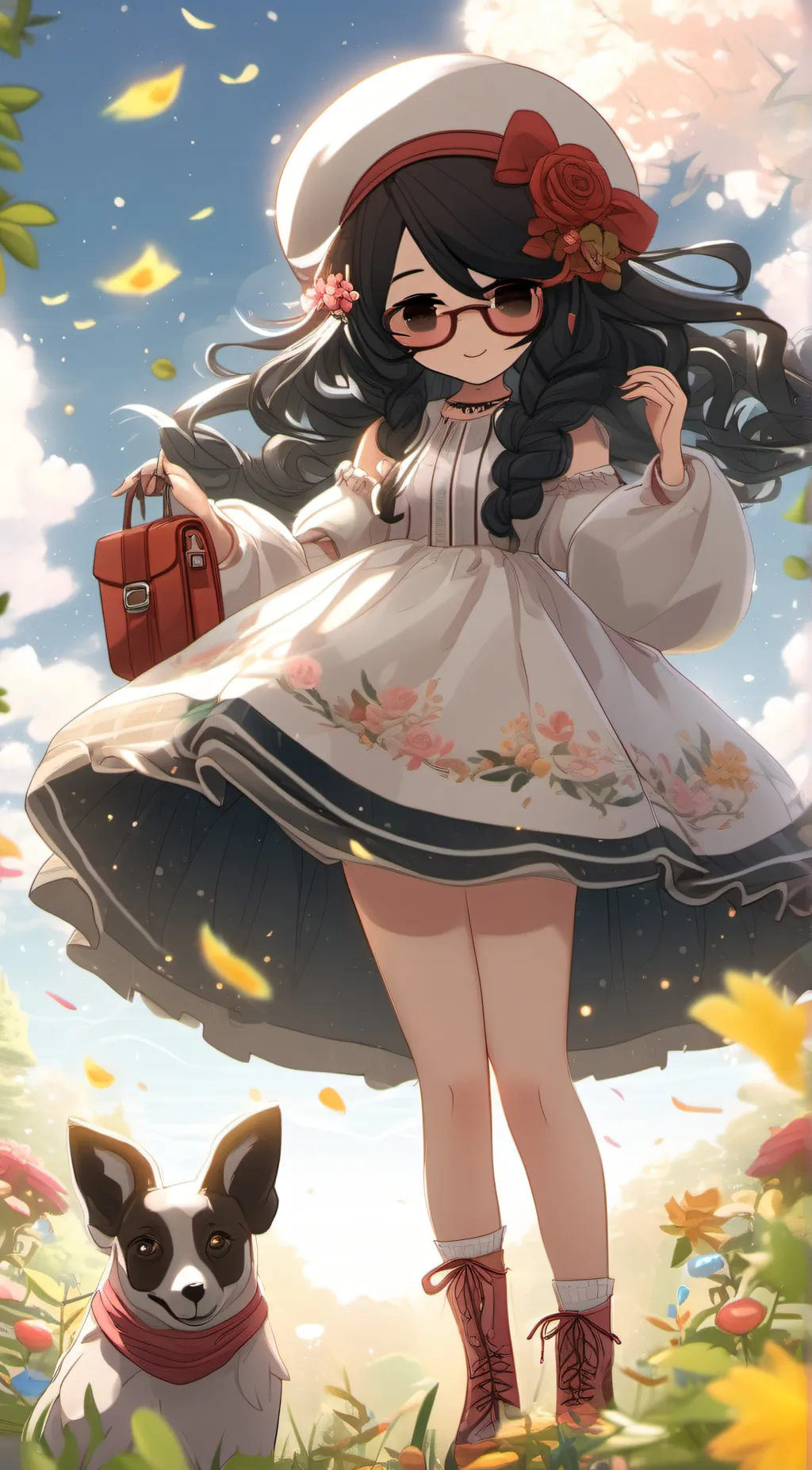 ai character: rose background