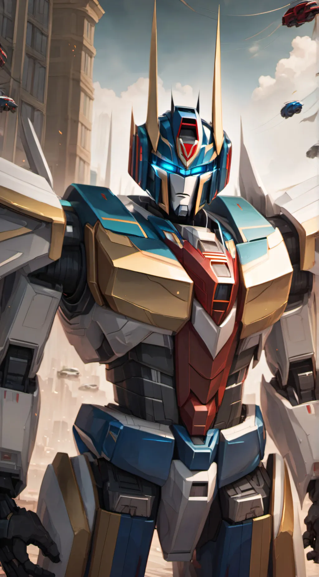 ai character: Optimus Prime background