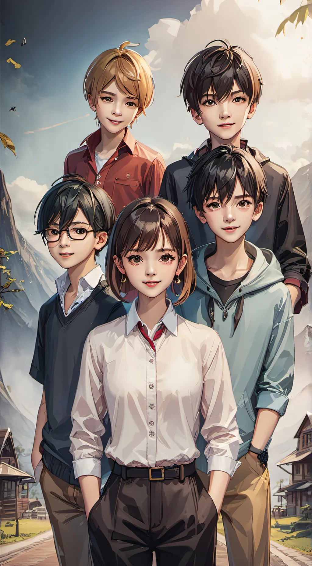 ai character: max,lilly,noah,dan background
