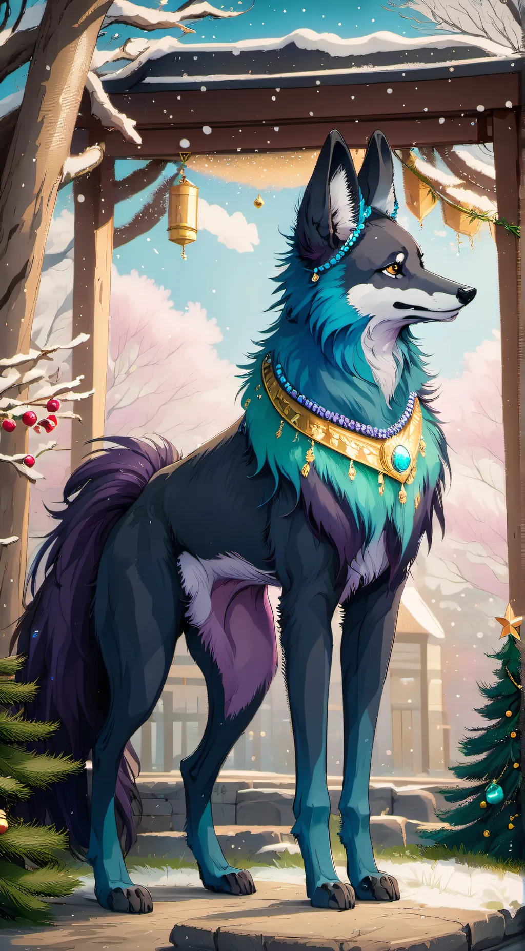 ai character: Glacier background