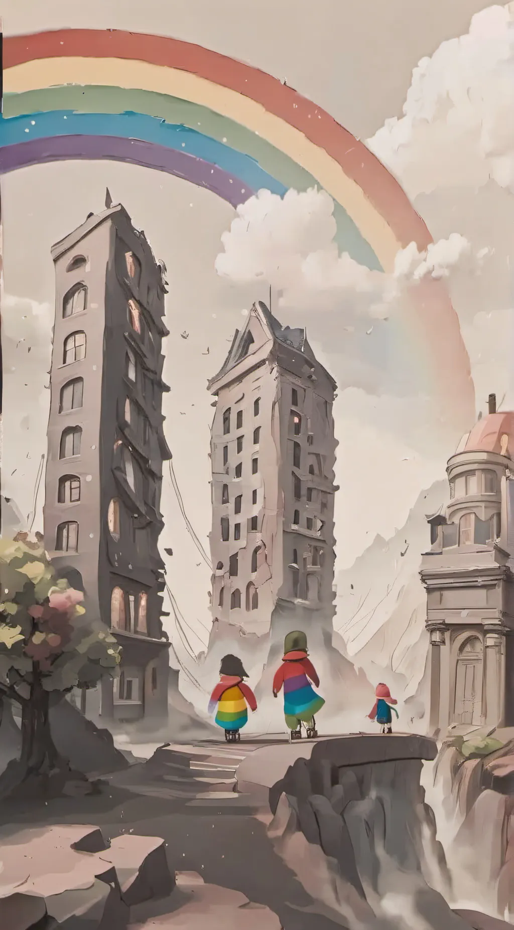 ai character: Rainbow friends background