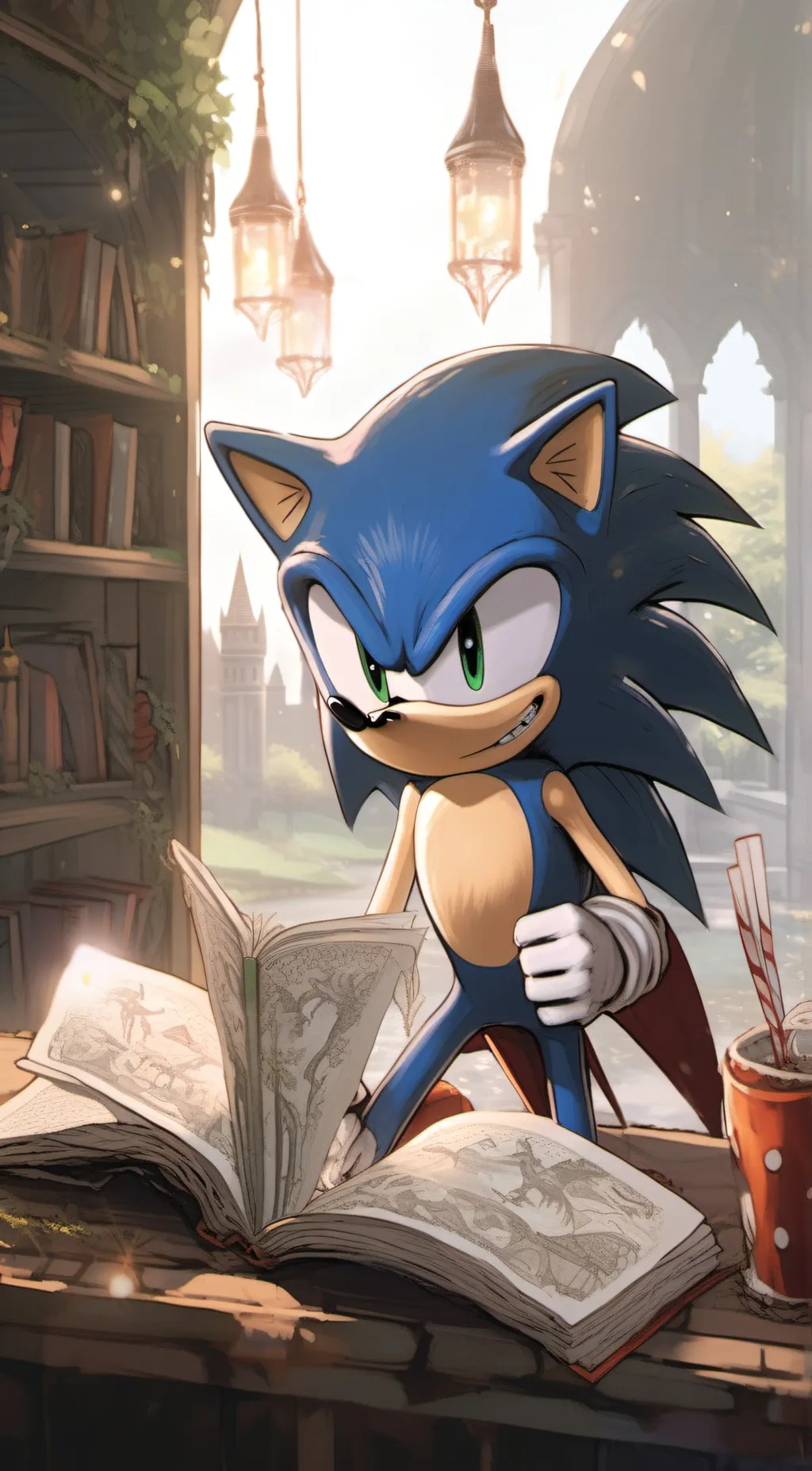 ai character: gay sonic background