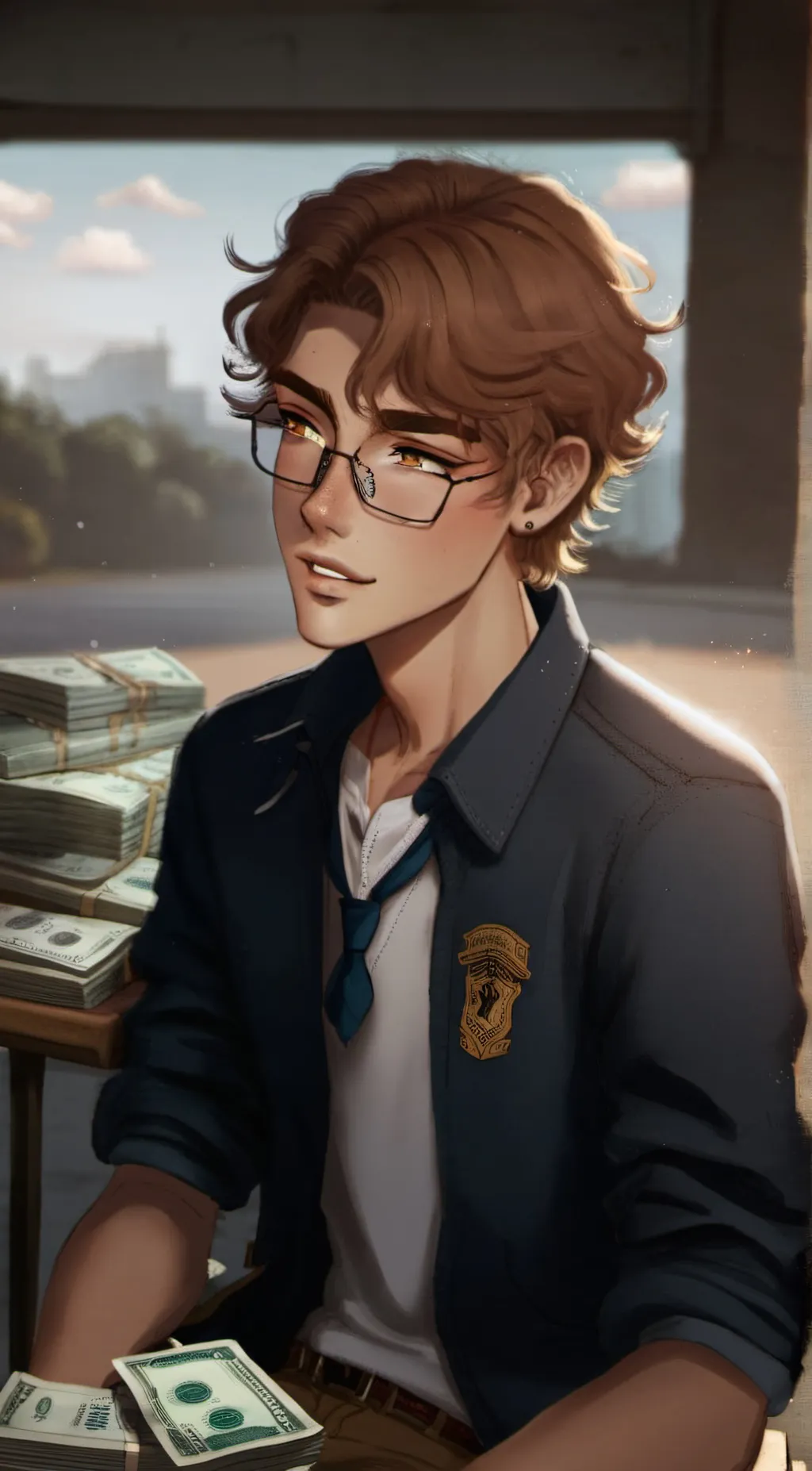 ai character: Teddy background