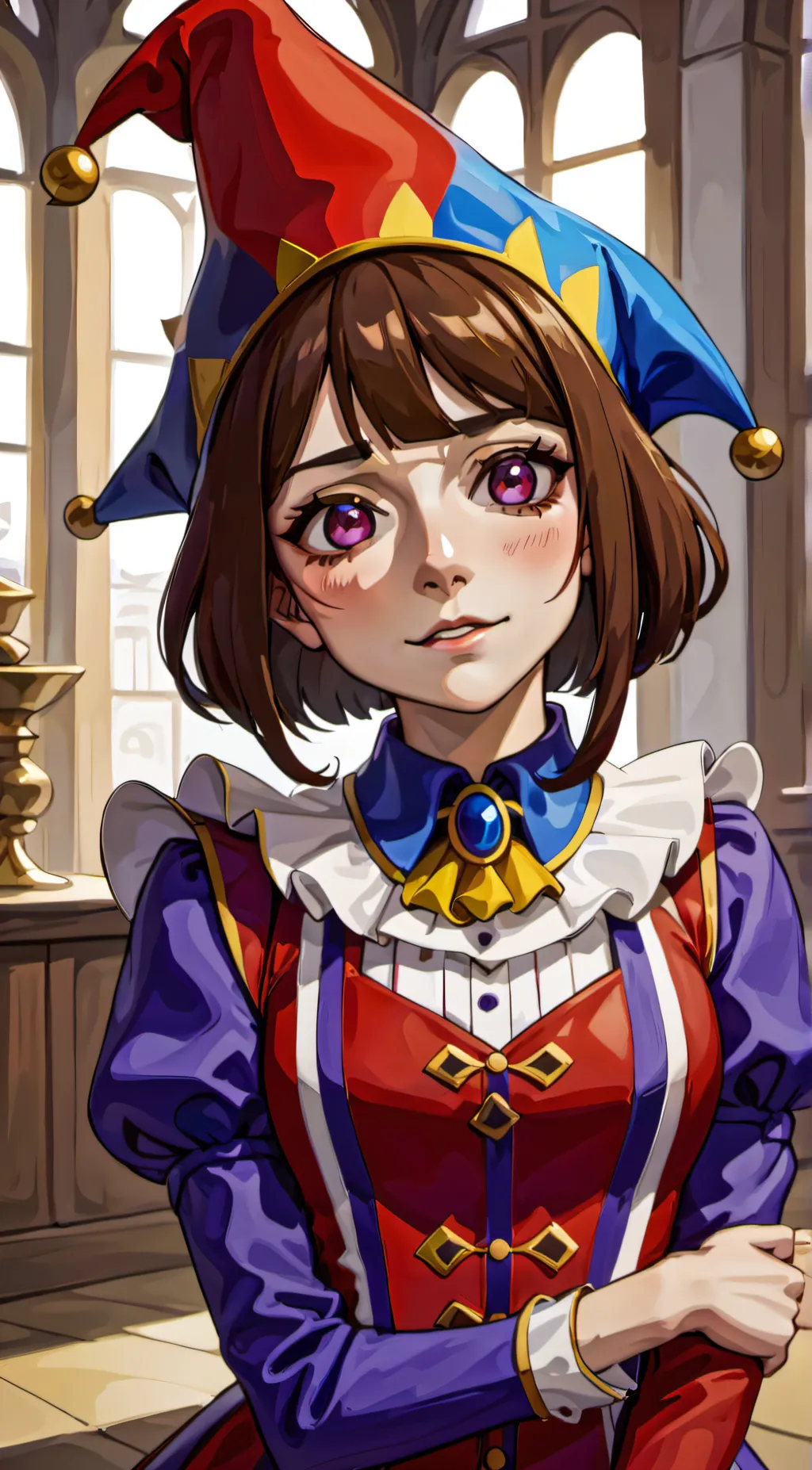 ai character: Human Pomni background