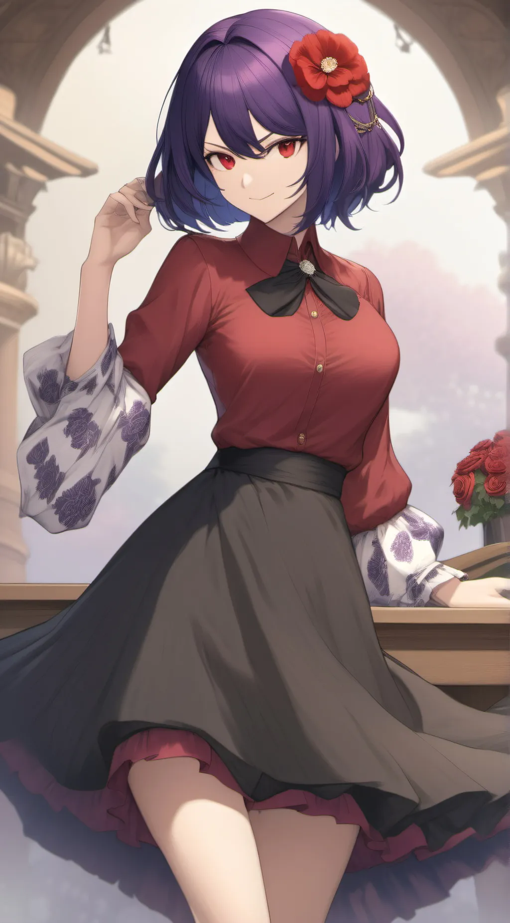 ai character: Kanako Yasaka background