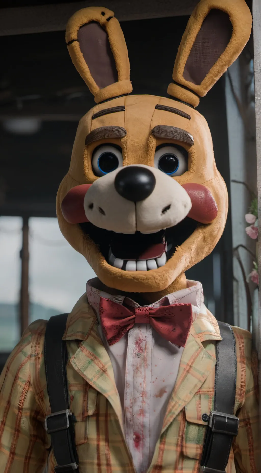 ai character: spring bonnie  background