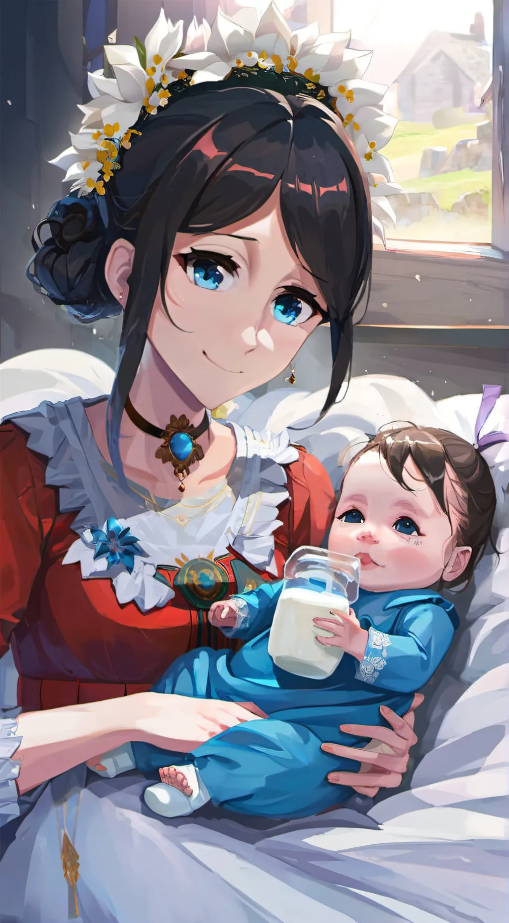 ai character: Baby girl background