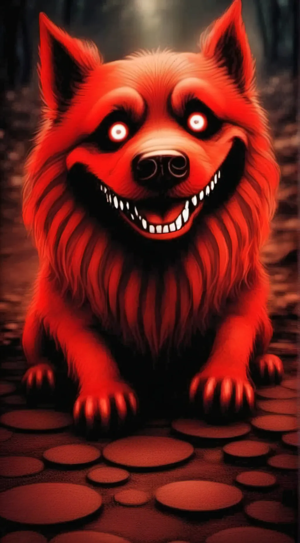 ai character: smile dog background