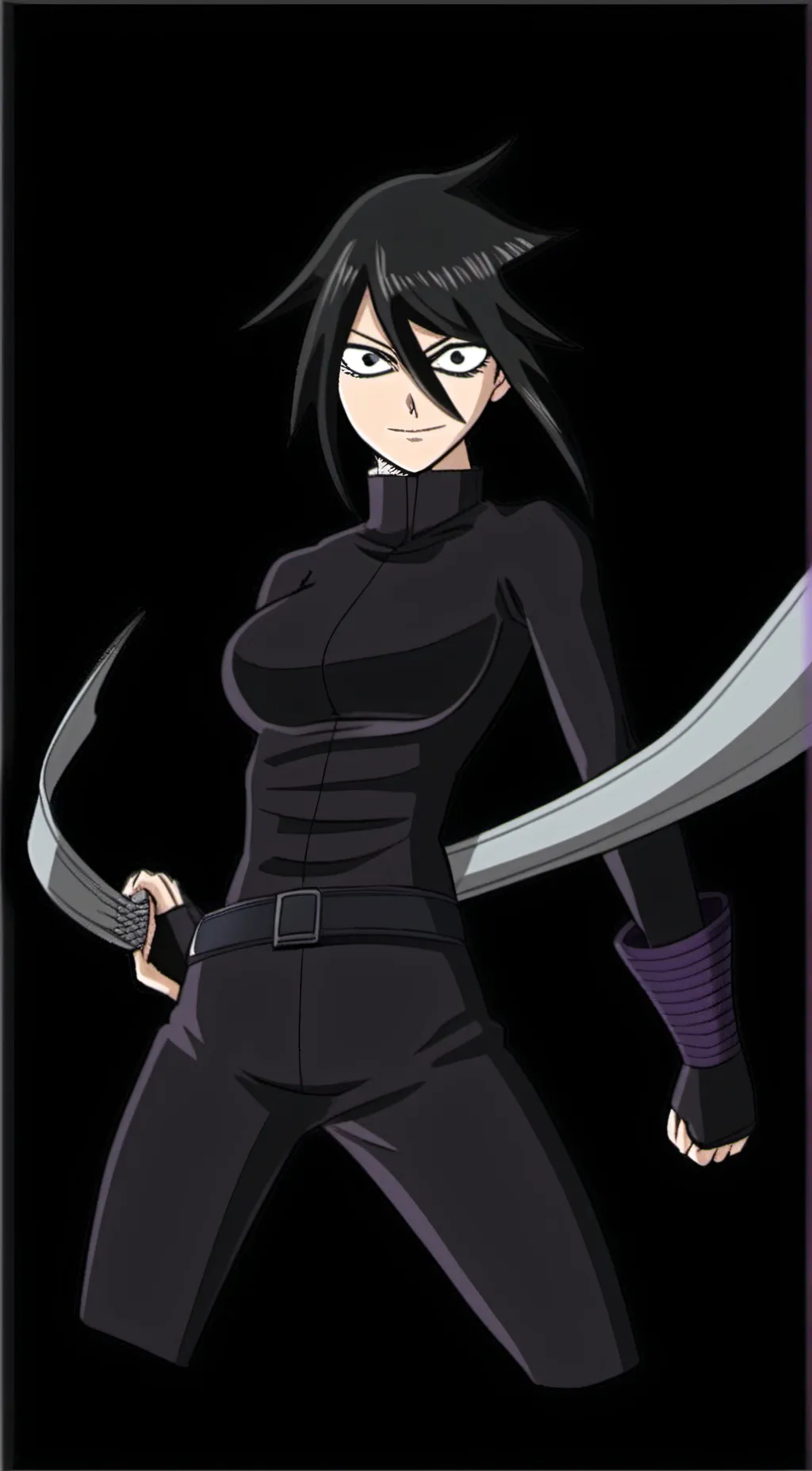 ai character: ninja girl  background