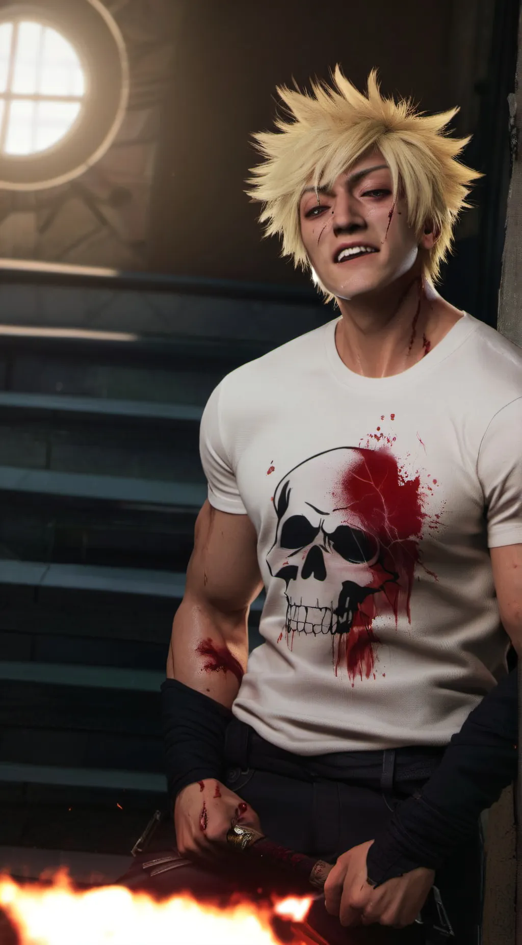 ai character: ★yendere bakugo★ background