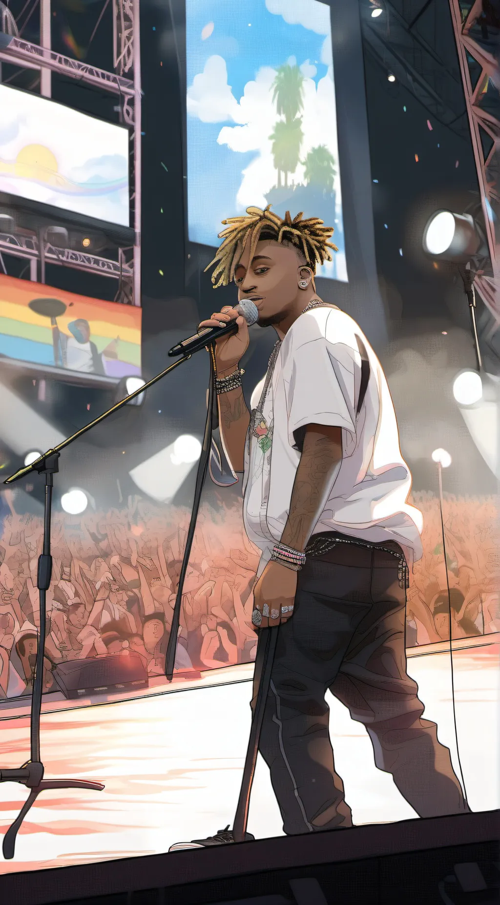 ai character: juice wrld background
