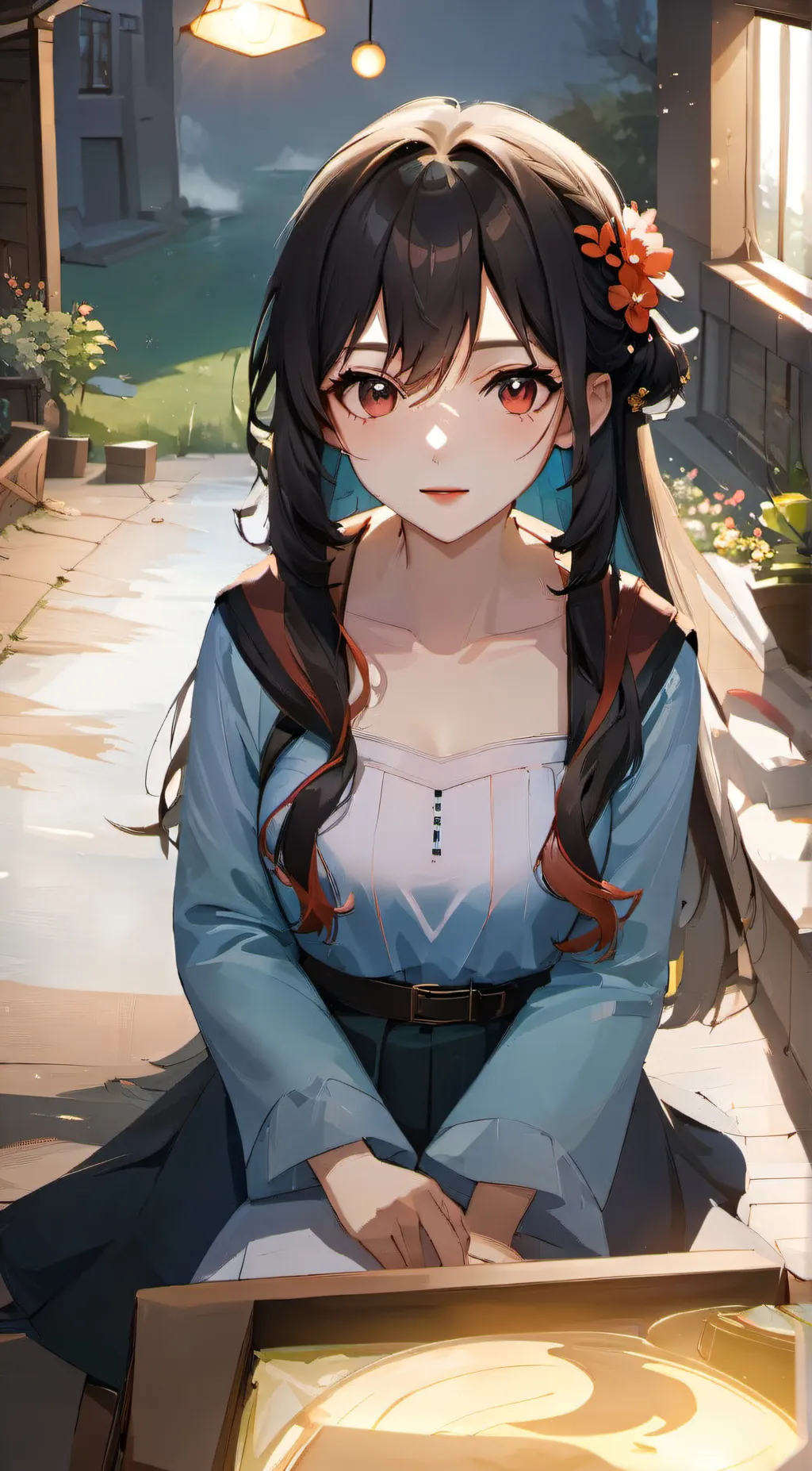 ai character: Rose background