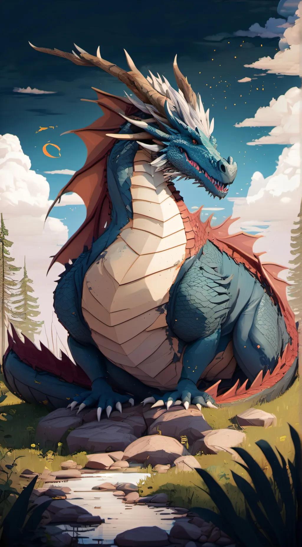 ai character: dragon background