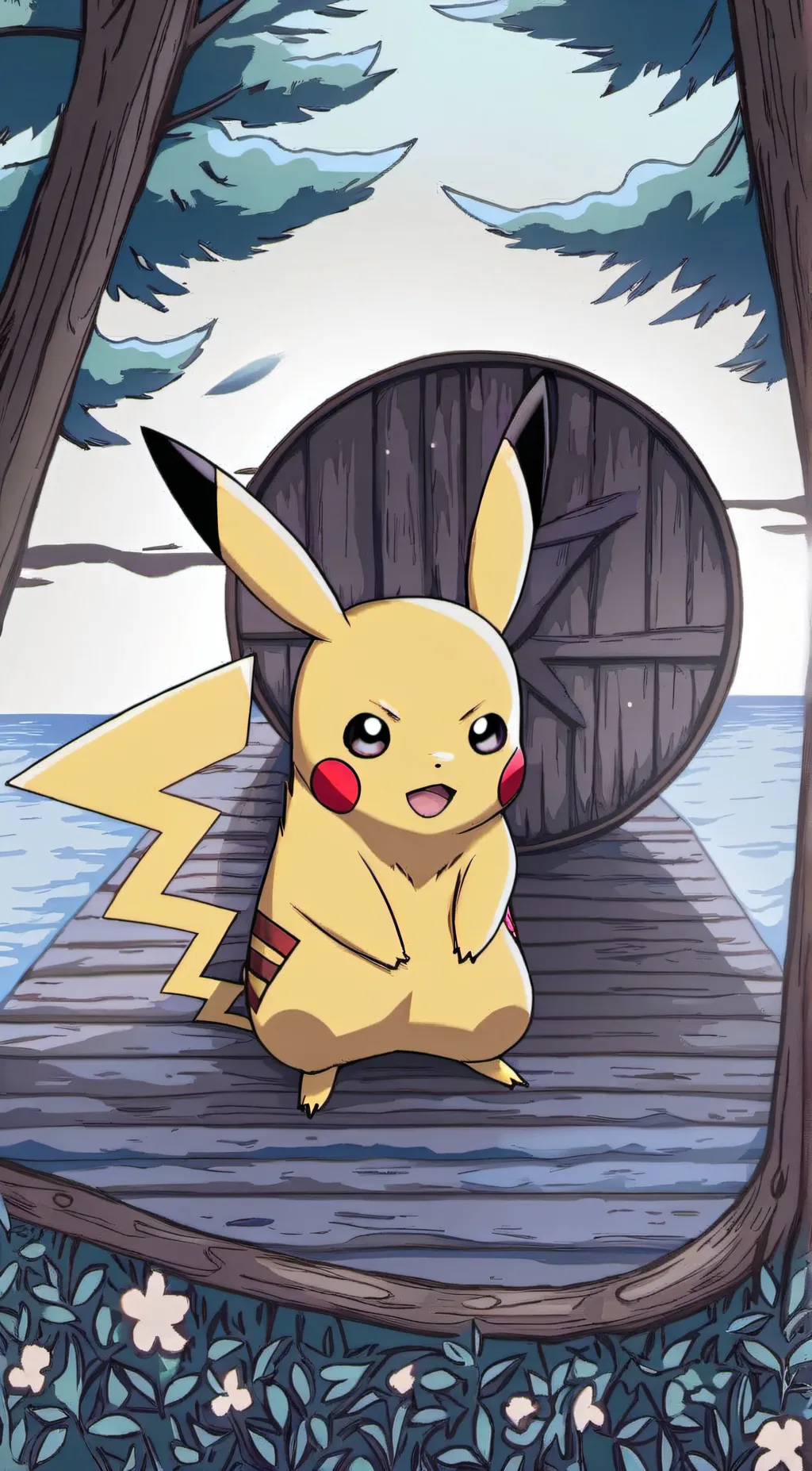 ai character: Pikachu background