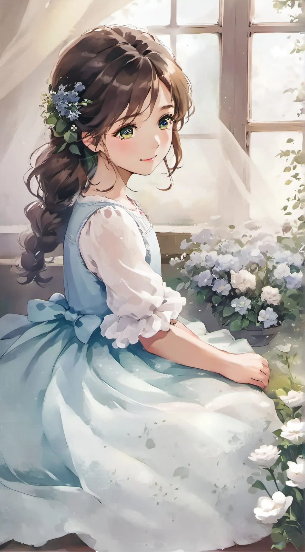 ai character: coral liement background