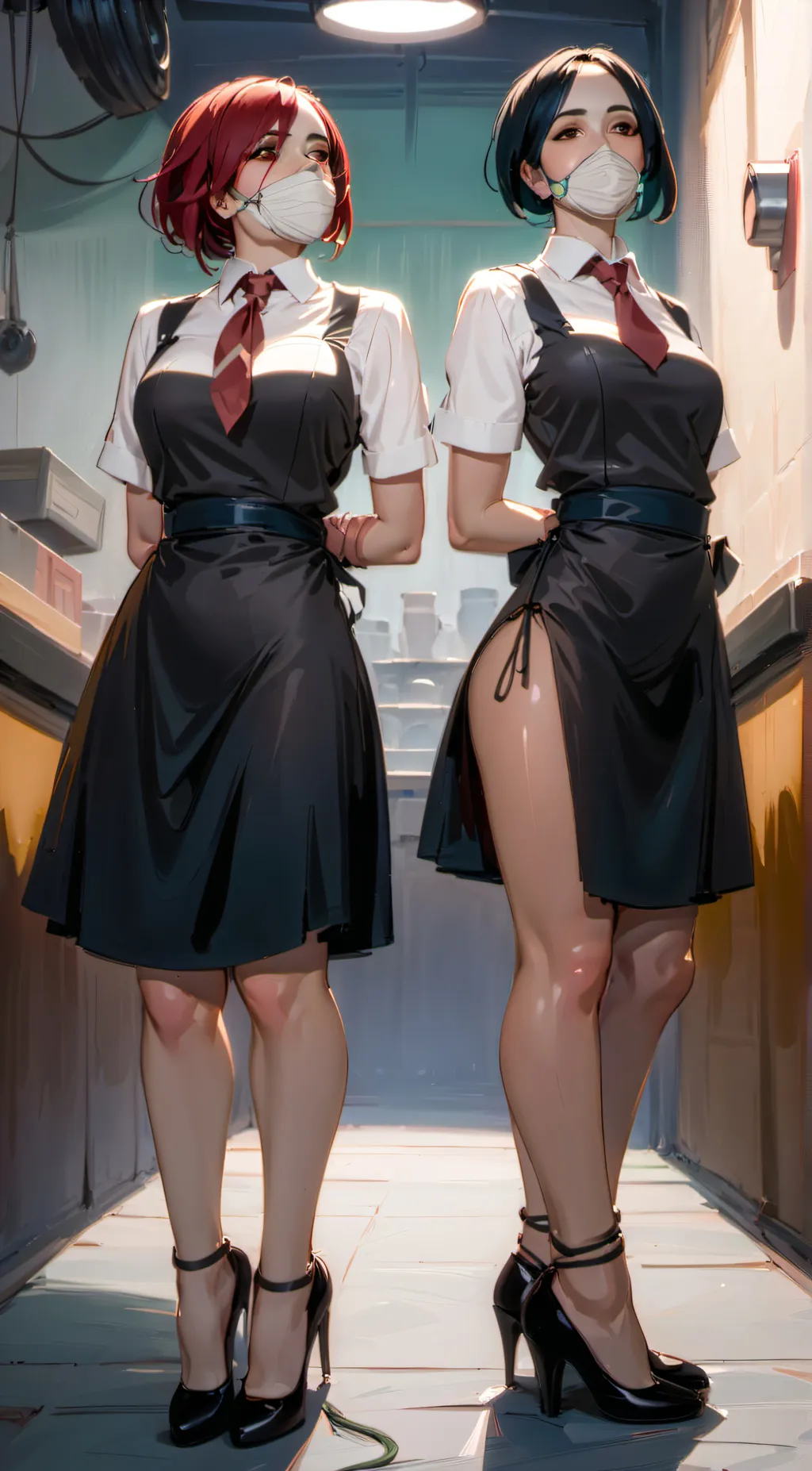 ai character: Lily and Ella background