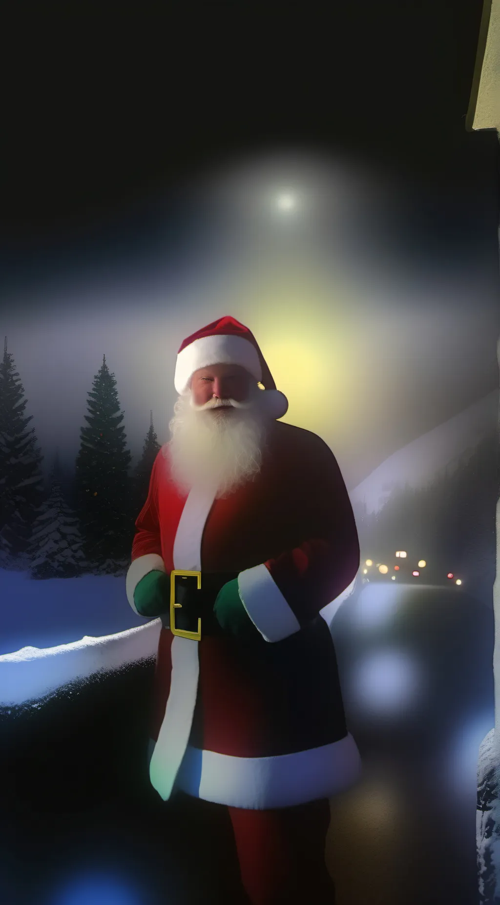 ai character: santa  background
