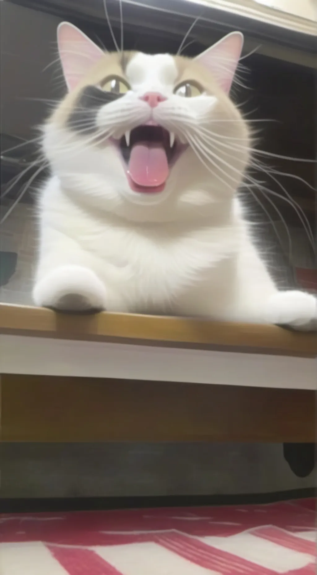 ai character: Very silly cat background