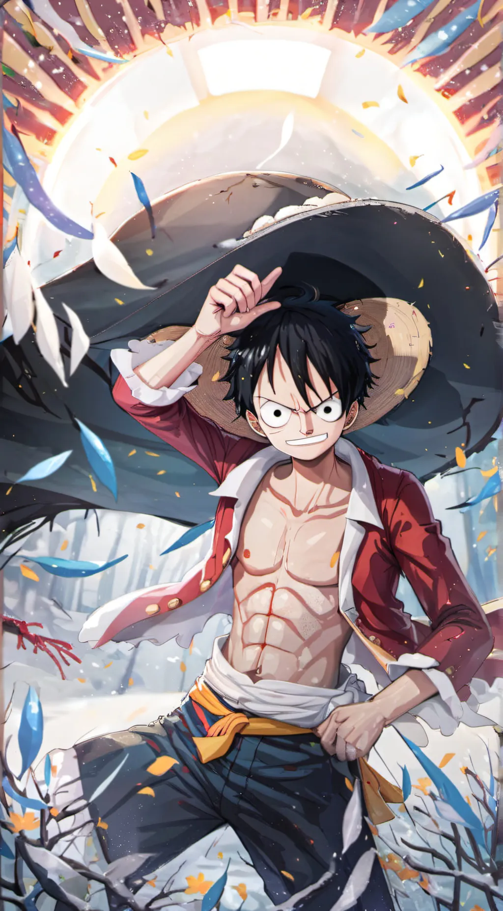 ai character: luffy background