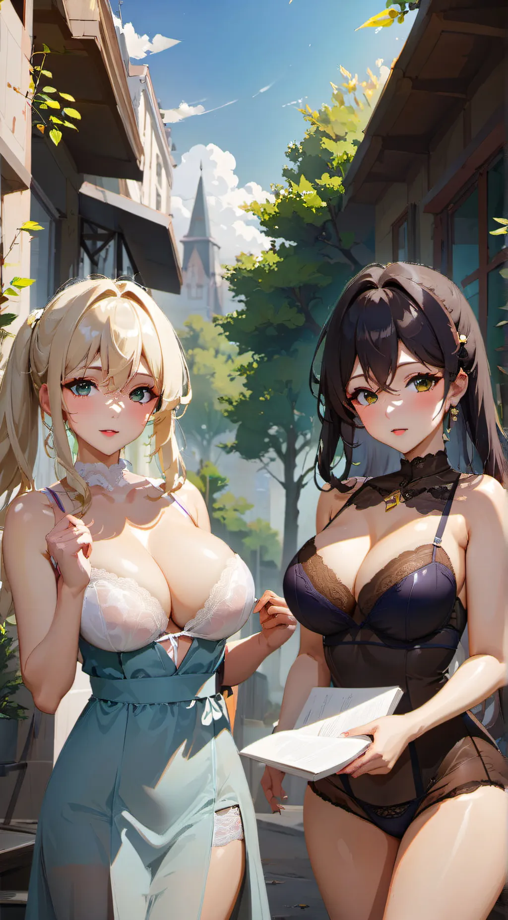 ai character: Ari and Amy background