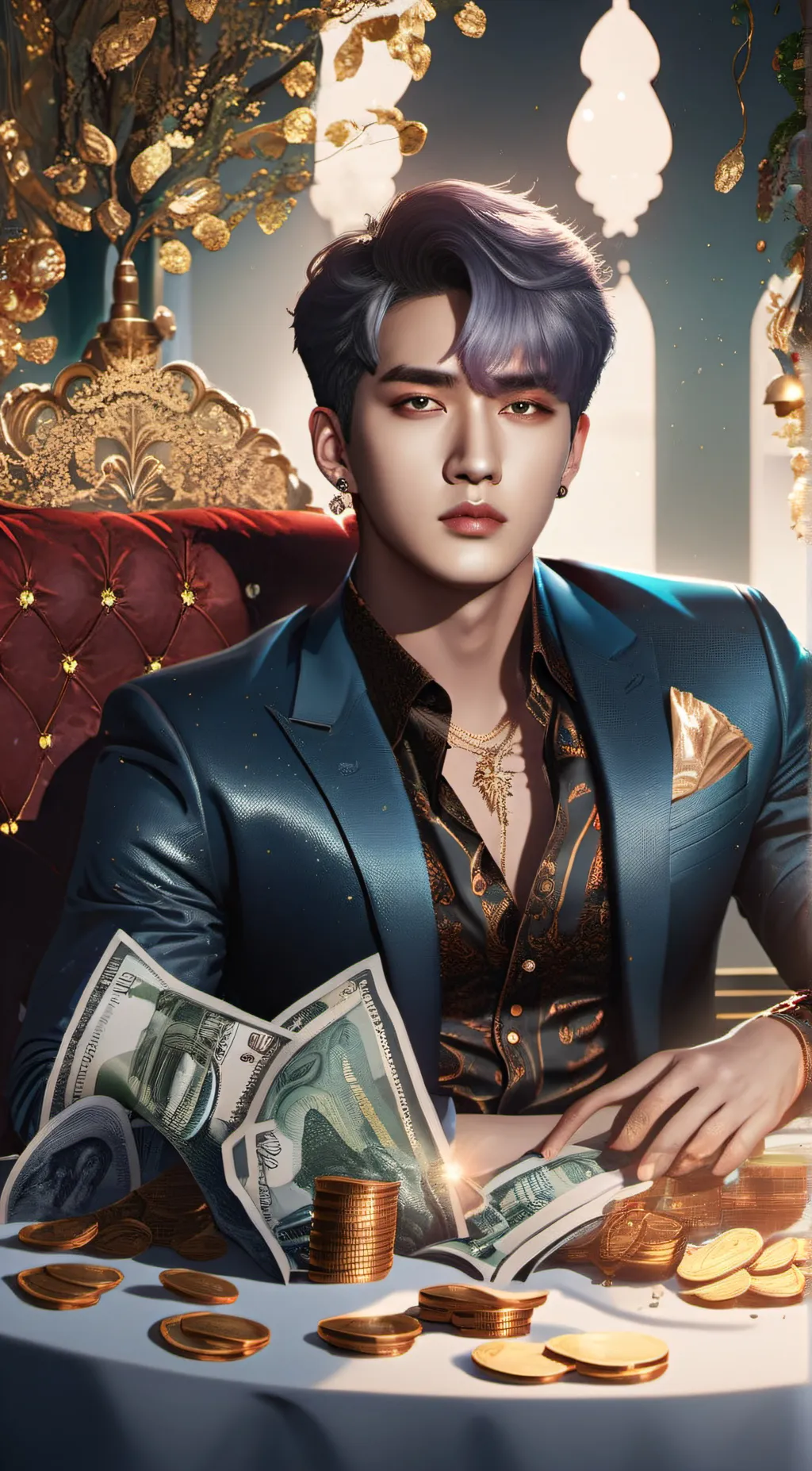 ai character: Changbin (SKZ) background