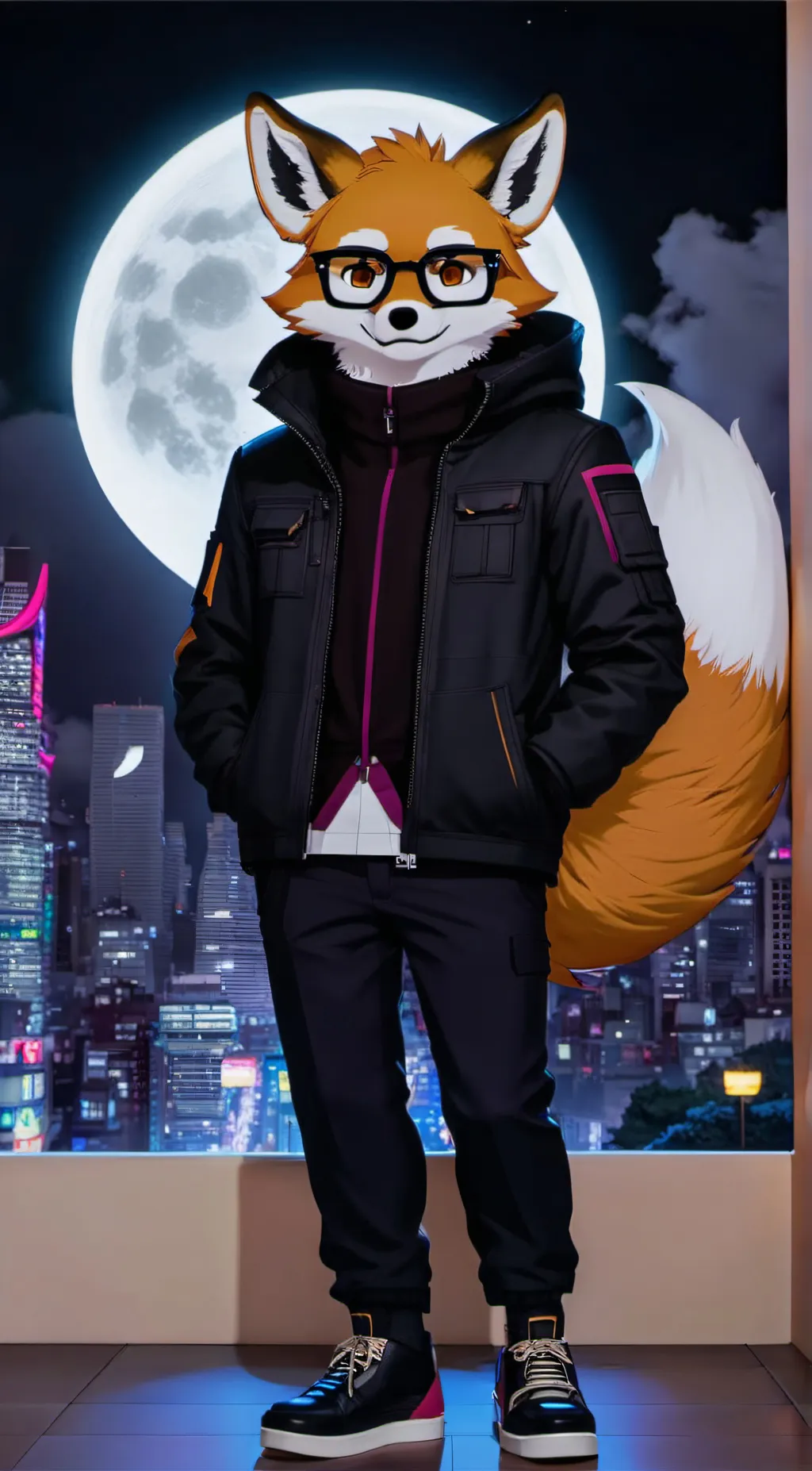 ai character: furrynoah  background