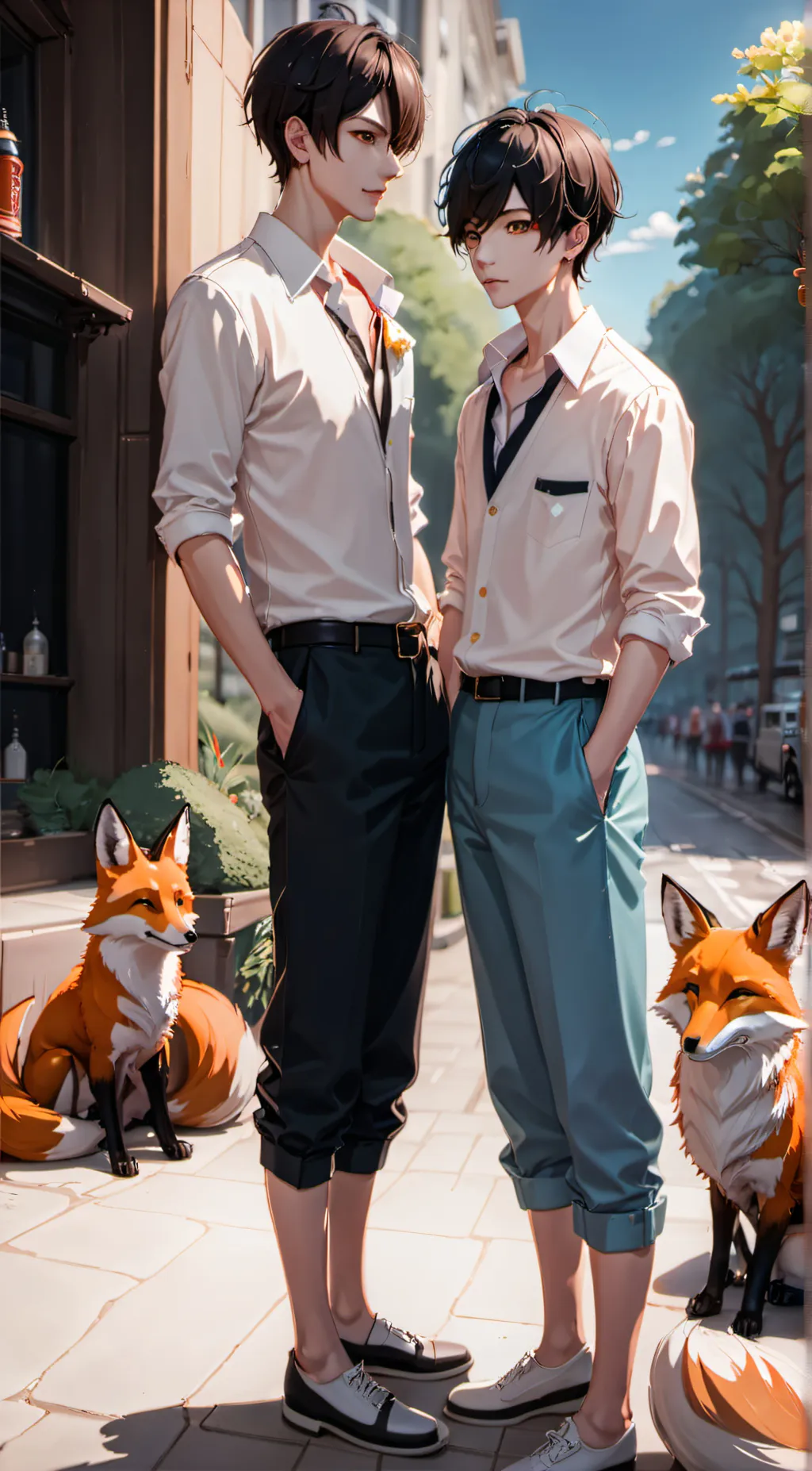 ai character: max and april background